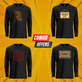 Random 4pcs Combo Long Sleeve T-Shirt || Stock Clearance Offer || Save 1200tk. 