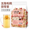 Five-finger peach, Poria cocos tea, orange peel, red dates, bitter buckwheat, coix seeds, lotus seeds, yam, triangle bag flower tea.