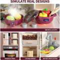 Kitchen Playset Toy with Realistic Steam and Lights, Smoge, Role Playing Game Pretend Food and Cooking Playset,37 PCS Mini Kitchen Accessories Set for 3 4 5 Years Old Girls Boys,.