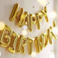 Happy Birthday Foil Balloon - Golden Color.