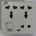 Universal Power Switch 3Pin 2Pin Combine Socket AC 250V 16A 8 Pin Combine Wall Switch Box Socket Electrical Wall Mount Gang Plug Socket For IPS UPS Stabilizer Computer Refrigerator. 