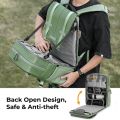 K&F Concept KF13.087AV9 Multifunctional Waterproof Beta Lightweight Leather Camera Backpack with 15.6" Laptop Chamber. 