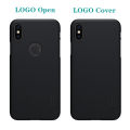 For iPhone X XS Case Cover Nillkin Phone Case Super Frosted Shield Matte Hard PC Back Cover Black protector Case For iPhone XS. 