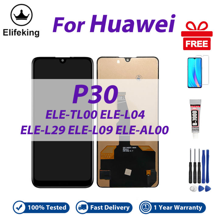 LCD No Frame For HuaWei P30 ELE-L09 AL00 L29 TL00 L04 Display Touch Screen Digitizer Assembly Replacement Parts