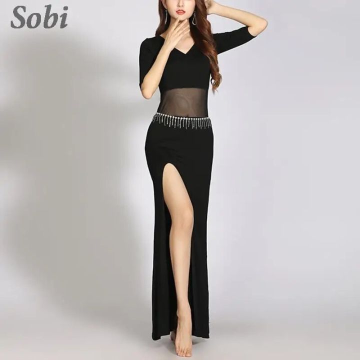New%20Modal%20Belly%20Dance%20Practice%20Clothing%20One%20Pieces%20High%20Split%20Dress%20Women%20Lady%20Elegant%20Dancing%20Costume%20Belly%20Dance%20Wear%20-%20Image%203