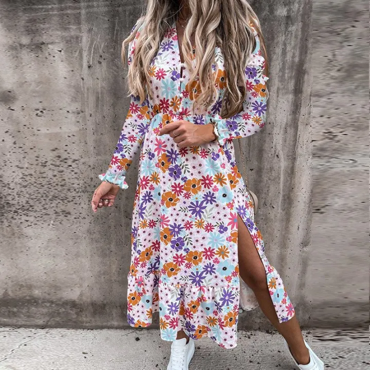 Sexy%20V%20Neck%20Autumn%20Party%20Dress%20Women%20Elegant%20Gorgeous%20Floral%20Prints%20A-Line%20Dress%20Fashion%20Long%20Sleeve%20Slit%20Long%20Dresses%20Vestidos%20-%20Image%204