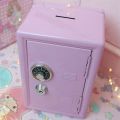 Kids Money Banks, Mini Money Box Gift Safe Case Password with Key Metal Money Box Storage Bedroom Locker Home Ornament. 