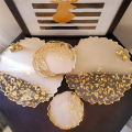 PDTYMWNG Silicone Resin , 2 Pcs Resin Tray Mold + 8 Pcs Coaster , Tray , Tray and Coaster Epoxy Set.