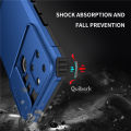 Quiberk for Infinix Smart 6 Phone Case Slide Camera Cover Kickstand Hard Shockproof Armor Back Casing. 