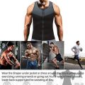 Men's Zipper Neoprene Sauna Suit Slimming Vest Weight Loss Shapewear Tummy Control Body Shapers Workout Compression Corset Tops.