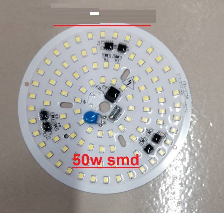 Ultra Bright White Input AC 220V 50W Integrated IC Driver SMD LED Water Proof 50Watt Round LED Board 112mm