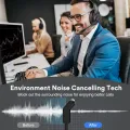 EKSA H6 Wireless Headphones Bluetooth 5.0 Office Headset with USB Dongle ENC Call Noise Cancelling Mic 30H Playtime For Computer. 