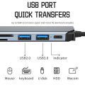 8 in 1 Mobile Phone Tablet OTG Adapter Expander Dock Station USB C HUB USB 3.0 Type-C Splitter PD Charging. 