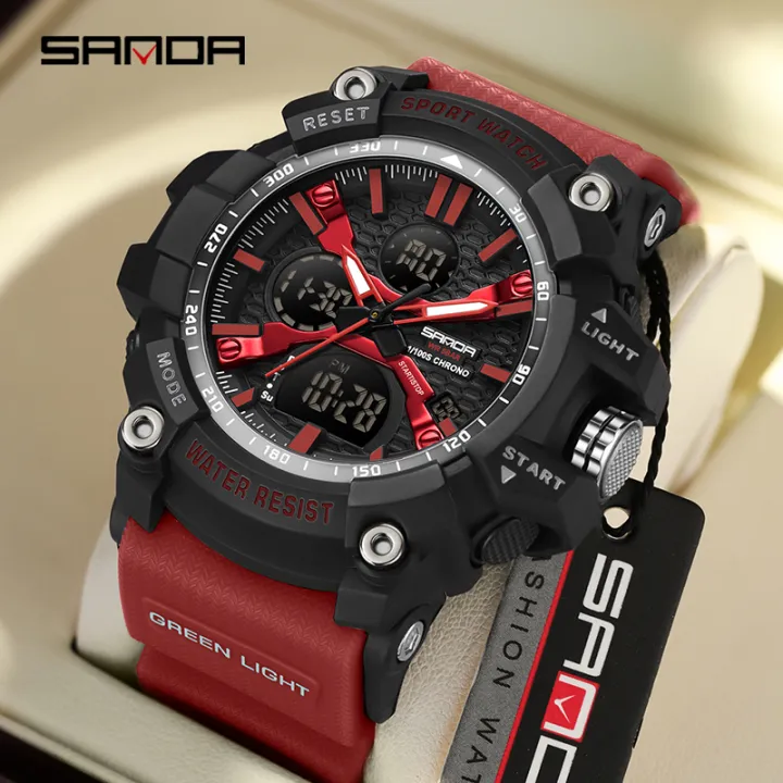 SANDA%20Three%20Screen%20Multifunctional%20Timing%20Watch%20Outdoor%20Waterproof%20Night%20Light%20Men's%20Watch%20SD3366-4%20-%20Image%204