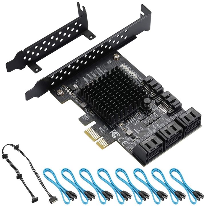 PCIE%20SATA%20Card%208%20Port,%206Gbps%20SATA%203.0%20PCIe%20Card,%20PCIe%20To%20SATA%20Controller%20Expansion%20Card,%20Upport%208%20SATA%203.0%20Devices%20-%20Image%202