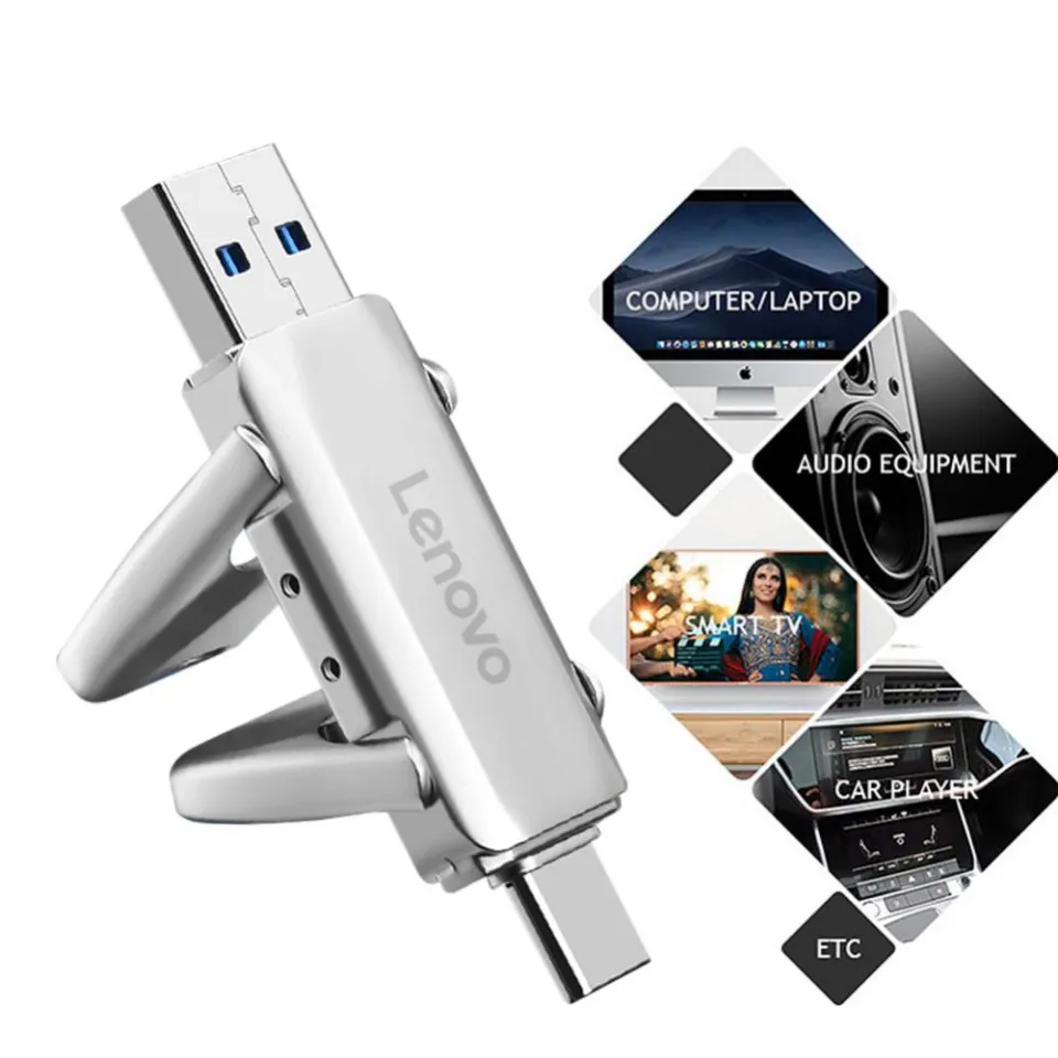 Lenovo USB Flash Drives 2TB 1TB Mobile Memory Stick TYPE-C