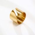 6mm Thick Chunky Chain Ring Cuban Curb Link Stainless Steel Stylish Ring for Women Girls. 