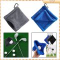 [Lslhj] Golf Ball Cleaning Towel Wipe Cloth Club Head Cleaner with Hanging Buckle for Equipment. 