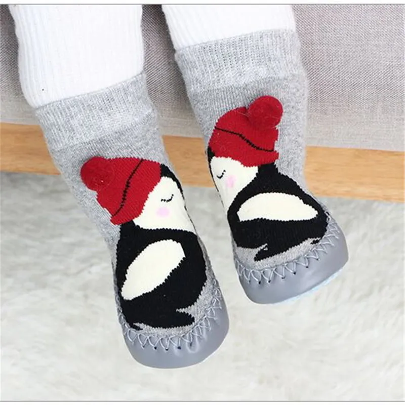 Toddler Indoor Sock Shoes Newborn Baby Socks Winter Thick Terry Cotton Baby  Girl Sock with Rubber Soles Infant Animal Funny Sock