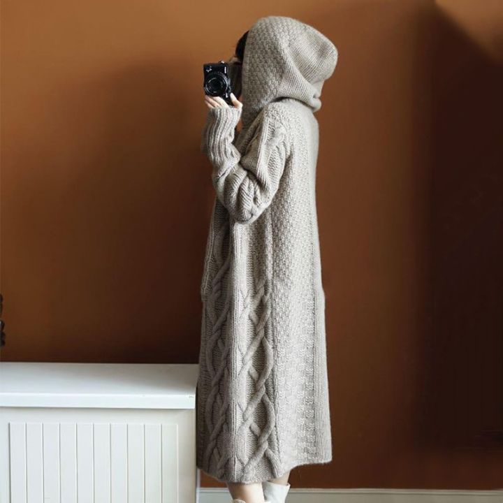 Long-sleeved Loose Cardigan Fashion Sweater Coat Long Casual