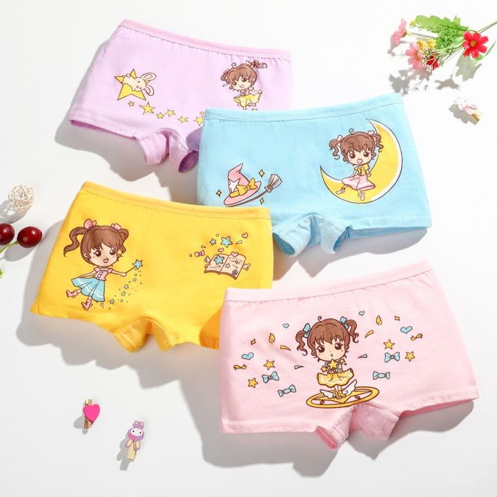 2021 New Girls' Underpants Pure Cotton Boxer Girls Children's Shorts Cartoon Cotton A Class Baby Girls Underwear трусы Panties