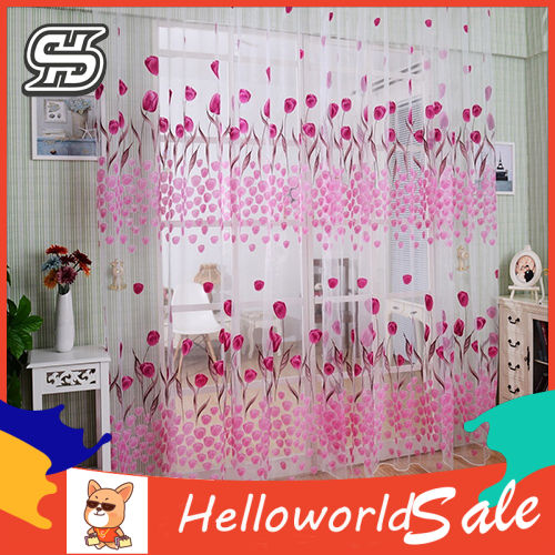Romantic%20Tulip%20Print%20Voile%20Sheer%20Curtain%20Drape%20Divider%20Valance%20for%20Door%20Window%20-%20Image%209