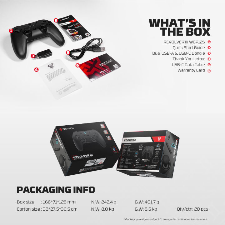 FANTECH%20WGP12s%20REVOLVER%20III%20WIRELESS%20MULTI-PLATFORM%20GAMEPAD%20Gaming%20Controller%20WHITE%20-%20Image%208