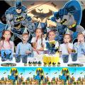 Bat Man Birthday Party Decoration Disposable Tableware Tablecloth Cup Plate Superhero Balloons Baby Shower Boys Party Supplies MuXiaRe.