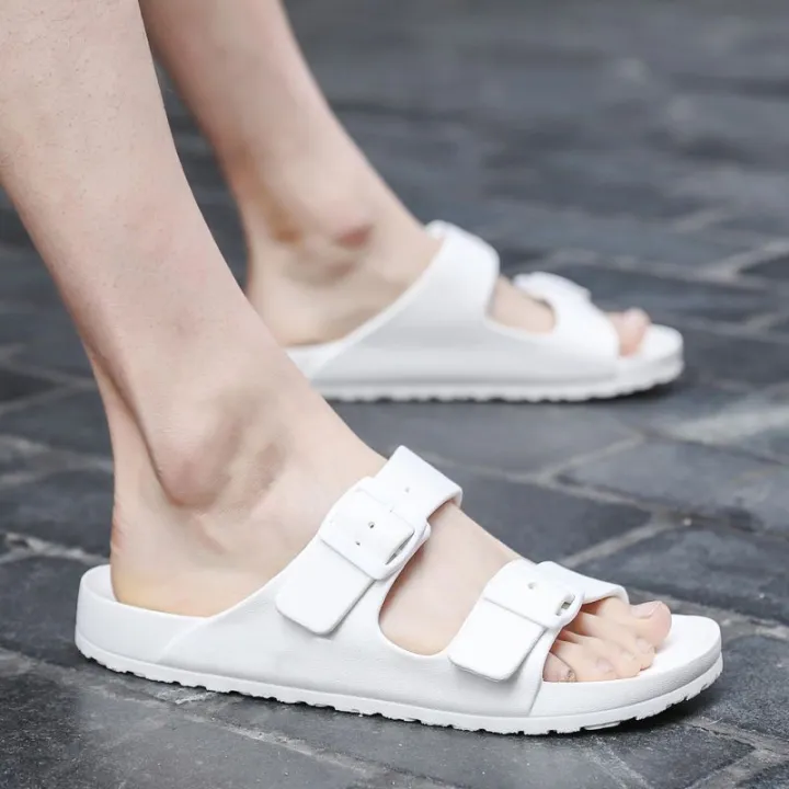 White%20Slippers%20Men's%20Summer%20Outdoor%20Outdoor%20Couple%20Student%20Lightweight%20Non-Slip%20Sandals%20Outdoor%20Beach%20Sandals%20Women's%20Fashion%20-%20Image%202