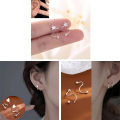 1 Pair S Shaped Spiral Earrings Set A1 All Match Cool Style Spring Kaner Dul Daily Life Jewelry Accessories Birthday Wedding Engagement Bridal Party Amazing Gift Item for Girls Women Silver Color. 