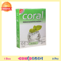 Coral Lubricated Natural Latex Mint Flavour Condom 1 Box ( 3 Pcs ).