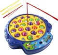 Fishing Game Electronic Spin Fish Board Game Educational Fishing Toys with Music Great Gift for Kids Children. 