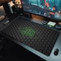 Black and Red Honeycomb Mat Art Large Gaming Mouse Pad Gamer Mouse Mat Computer Gaming Locking Edge MousePad Keyboard Desk Pad.