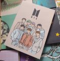 7 member BTS Notebook (120 pages, 7.5"/5.5" size). 