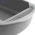 Cat High Sided Cat Sandbox for Medium Large Cats Small Animals Gray. 