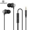 ROWEQPP 3.5mm In-ear Wire-controlled Earphone Copper Driver Hifi Subwoofer Music Headset Comfortable Sport Headphones. 