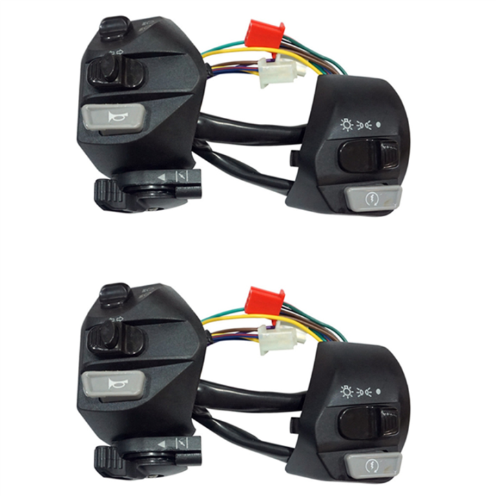 2pcs 22mm Motorcycle Switches ON/OFF Button Handlebar Ontrol Horn Turn Signal Start Switch for LC135