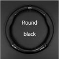 carbon fiber leather steering wheel cover Carbon fiber leather steering wheel cover Toyota Camry Altis Vigo Fortuner CHR Vios Yaris Ativ（model：Round black）. 