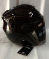 Yohe Halface Shiny Black Helmet: Stylish & Protective Motorcycle Helmet for Your Riding Adventures. 