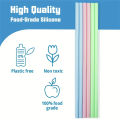 6PCS Reusable Silicone Straws with Cleaning Brush Food Grade Drinking Straw for Tumbler 20oz/30oz/40oz Water Bottle Accessories.