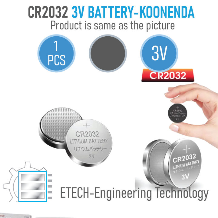 KOONENDA CR2032 CR 2032 3V BATTERY BR2032 DL2032 Remote Button Cell Battery  for Watch Keys Calculator Controller Timer Led Lights