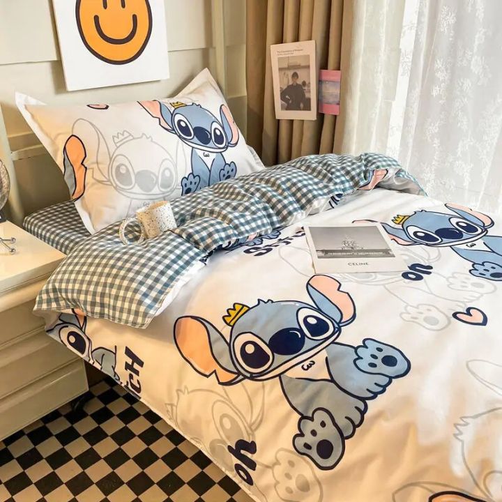 Kawaii%20Disney%20Losto%20Stitch%20Four-Piece%20Set%20Brushed%20Washed%20Cotton%20Single%20Double%20Duvet%20Cover%20Dormitory%20Bed%20Sheet%20Three-Piece%20Set%20-%20Image%203