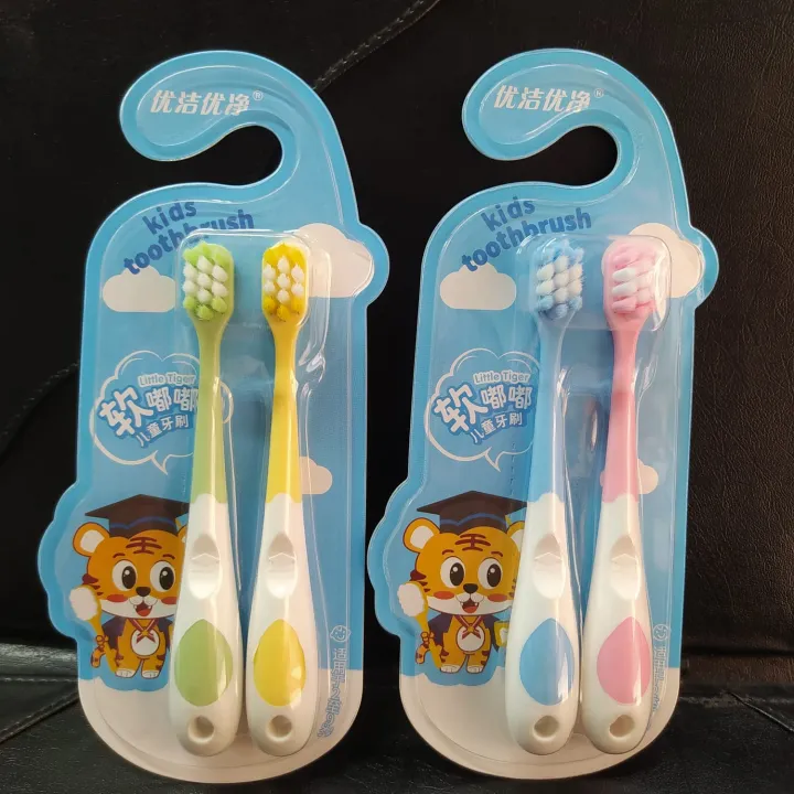 Children's%20soft%20bristle%20toothbrush%20cartoon%20cute%20shape%203-9%20years%20old%20baby%202pcs%20card%20set%20-%20Image%204