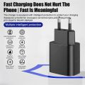 Original 45W PD Super Fast Charger For Samsung Galaxy S22 S23 Ultra Note 20 USB Type C Fast Charging Cable Phone Charger Adapter.