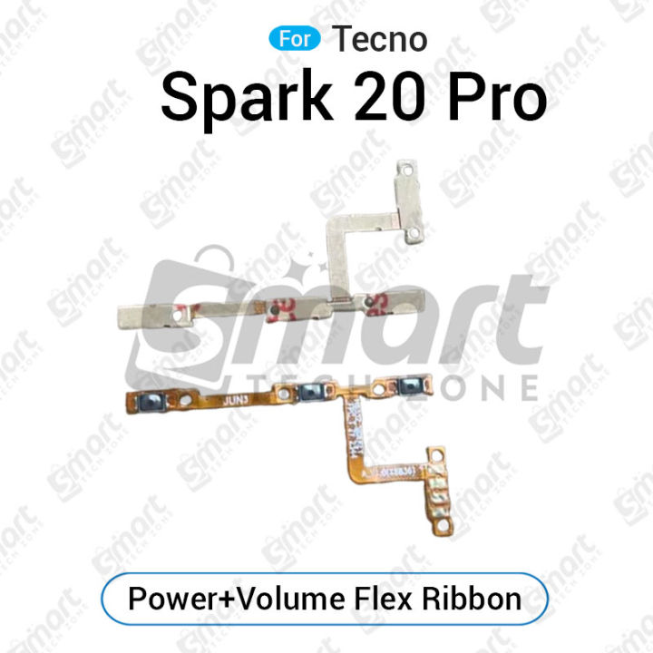 Tecno%20Spark%2020%2020c%2020%20Pro%2020%20Pro%20Plus%20KJ6%20KJ5%20BG7%20KJ7%20Power%20on%20/%20off%20Switch%20Button%20Side%20Volume%20Up%20Down%20Buttons%20Flex%20Cable%20Replacement%20Parts%20-%20Image%203