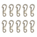 Mini Alloy Carabiner Clip Tiny Spring Snap Hook Carabiners for Backpack Keychains Accessories (Silver).