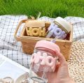 Glass Cup High Beauty Water Cup Household Milk Cup Portable Double Drink Office Cup. 