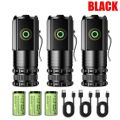 Powerful Mini EDC LED Flashlight 2000LM Super Bright Keychain Light USB Rechargeable Torch Camping Lantern with Power Indicator. 