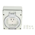 Outdoor Socket Easy Installation PC Shell American Style 3 Prong Wide Application 0-250V Outdoor Power Outlet for Construction Sites. 