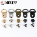 10/30/50Sets Meetee 9*14mm Metal Copper D Ring Buckle Carabiner Installation Nail Shoes Strap Hook Bag Accessory Leather Craft. 